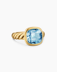 DY Mercer® Color Stone Ring in 18K Yellow Gold with Sky Blue Topaz, 10mm