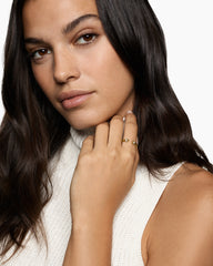 Cable Band Open Ring in 18K Yellow Gold with Diamonds, 2.8mm