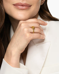 DY Mercer® Color Stone Ring in 18K Yellow Gold with Citrine, 7mm