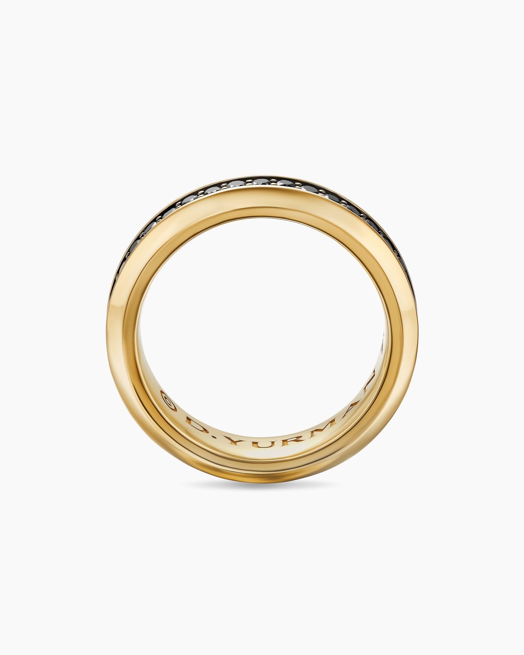 Streamline® Band Ring in 18K Yellow Gold with Black Diamonds, 6mm