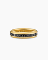Streamline® Band Ring in 18K Yellow Gold with Black Diamonds, 6mm