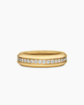 Streamline® Band Ring in 18K Yellow Gold with Diamonds, 6mm