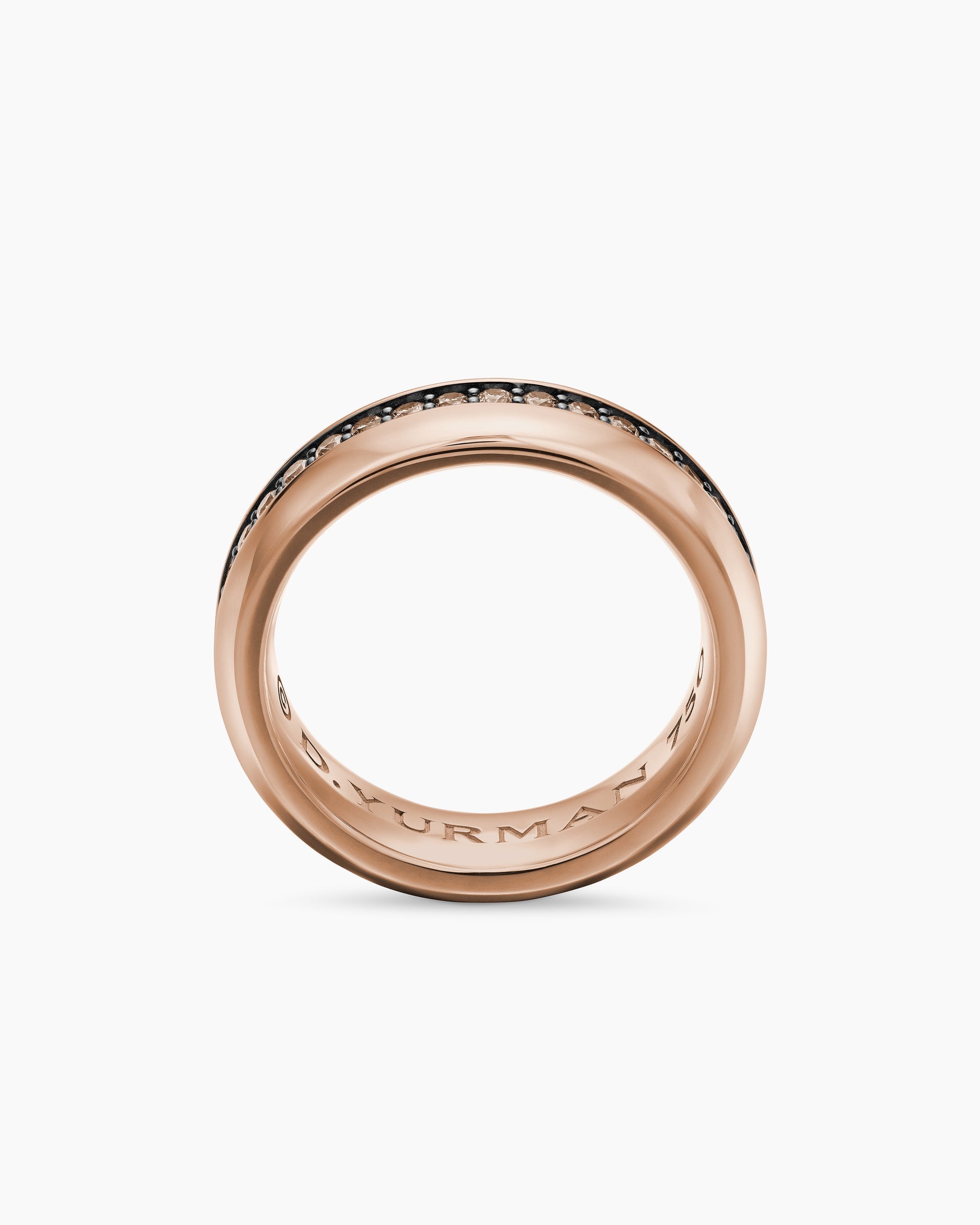 Streamline® Band Ring in 18K Rose Gold with Cognac Diamonds, 6mm