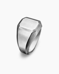 Streamline® Signet Ring in Platinum, 17mm