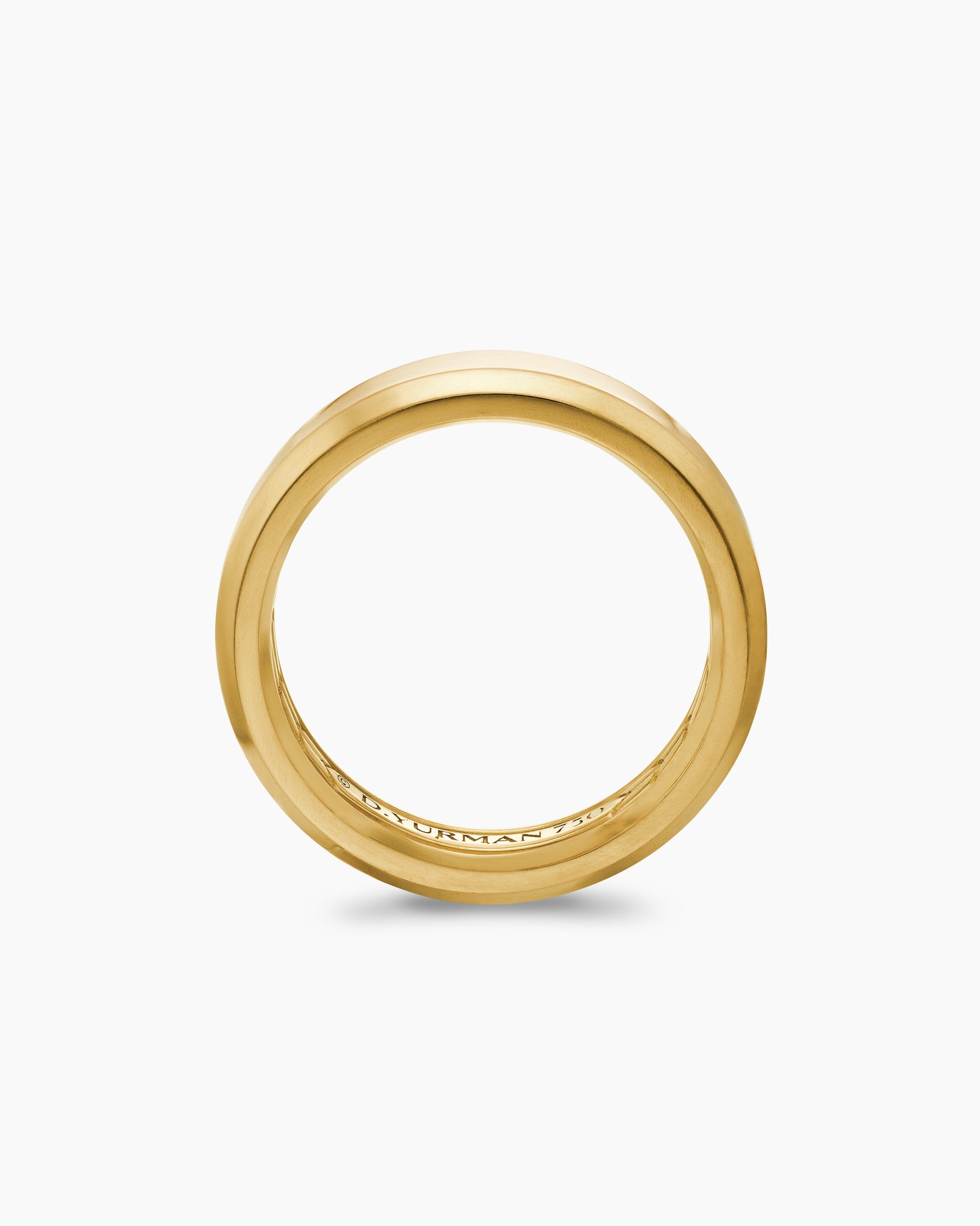 Beveled Band Ring in 18K Yellow Gold, 4mm
