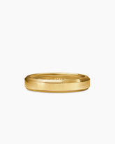 Beveled Band Ring in 18K Yellow Gold, 4mm