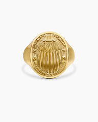 Petrvs® Scarab Signet Ring in 18K Yellow Gold, 21.5mm