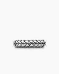 Chevron Beveled Band Ring in Sterling Silver, 6mm