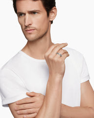 Chevron Beveled Band Ring in Sterling Silver, 6mm