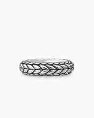 Chevron Beveled Band Ring in Sterling Silver, 6mm