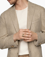 DY Helios™ Band Ring in 18K Yellow Gold with Forged Carbon, 6mm