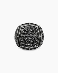 Streamline® Bold Signet Ring in Sterling Silver with Black Diamonds, 23.4mm