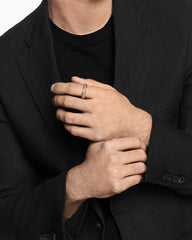 Cable Edge® Band Ring in 18K Rose Gold with Cognac Diamonds, 6mm