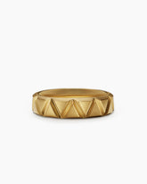 Faceted Triangle Band Ring in 18K Yellow Gold, 6mm