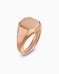 Streamline® Signet Ring in 18K Rose Gold, 14mm