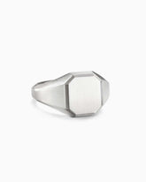 Streamline® Signet Ring in Platinum, 14mm