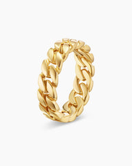 Curb Chain Band Ring in 18K Yellow Gold, 6mm