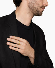 Curb Chain Band Ring in 18K Yellow Gold, 6mm