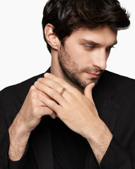 Curb Chain Band Ring in 18K Rose Gold, 6mm