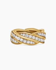 DY Helios™ Band Ring in 18K Yellow Gold with Diamonds, 9mm
