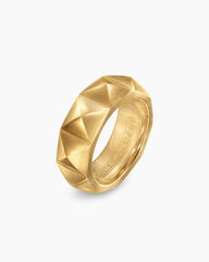 Pyramid Band Ring in 18K Yellow Gold, 8mm