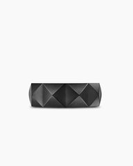 Pyramid Band Ring in Black Titanium, 8mm