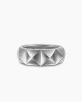 Pyramid Band Ring in Sterling Silver, 8mm