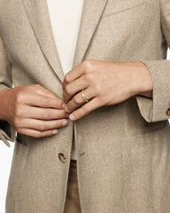 Beveled Band Ring in 18K Yellow Gold with Diamonds, 3.5mm