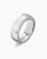 Streamline® Band Ring in 18K White Gold, 8mm