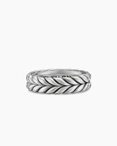 Chevron Band Ring in Sterling Silver, 6.2mm