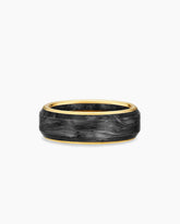 Streamline® Band Ring in 18K Yellow Gold with Forged Carbon, 8mm