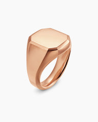 Streamline® Signet Ring in 18K Rose Gold, 18mm