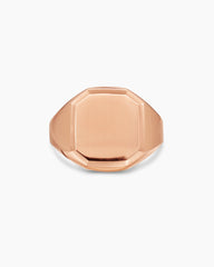 Streamline® Signet Ring in 18K Rose Gold, 18mm