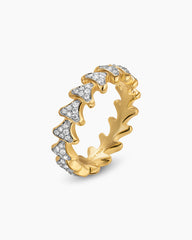 Armory® Band Ring in 18K Yellow Gold with Diamonds, 6.2mm
