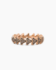 Armory® Band Ring in 18K Rose Gold with Cognac Diamonds, 6.2mm