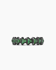 Armory® Band Ring in Black Titanium with Tsavorites, 6.2mm