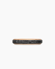 Streamline® Band Ring in 18K Rose Gold with Forged Carbon, 4mm