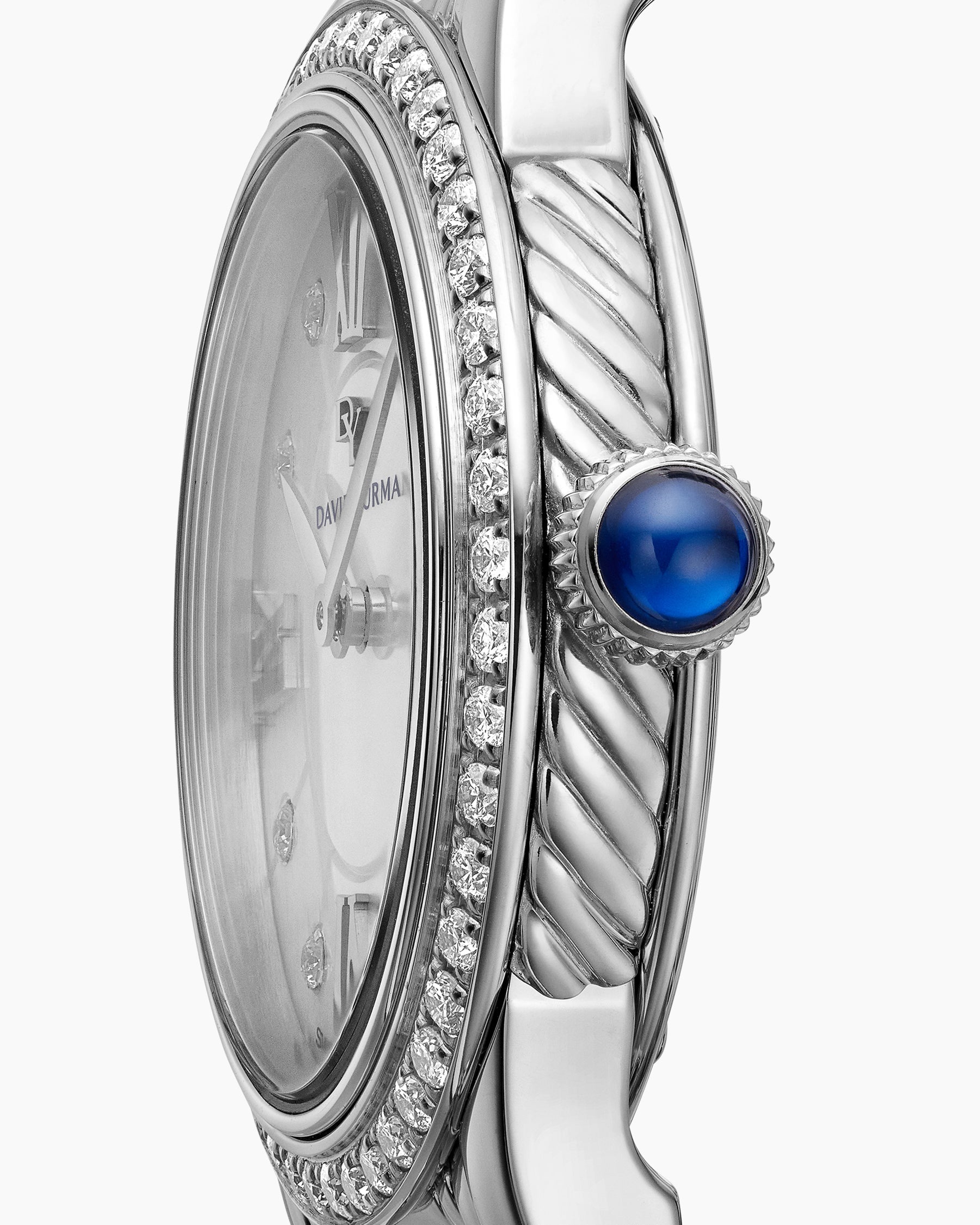 Classic Quartz Watch in Stainless Steel with Diamond Bezel, 30mm