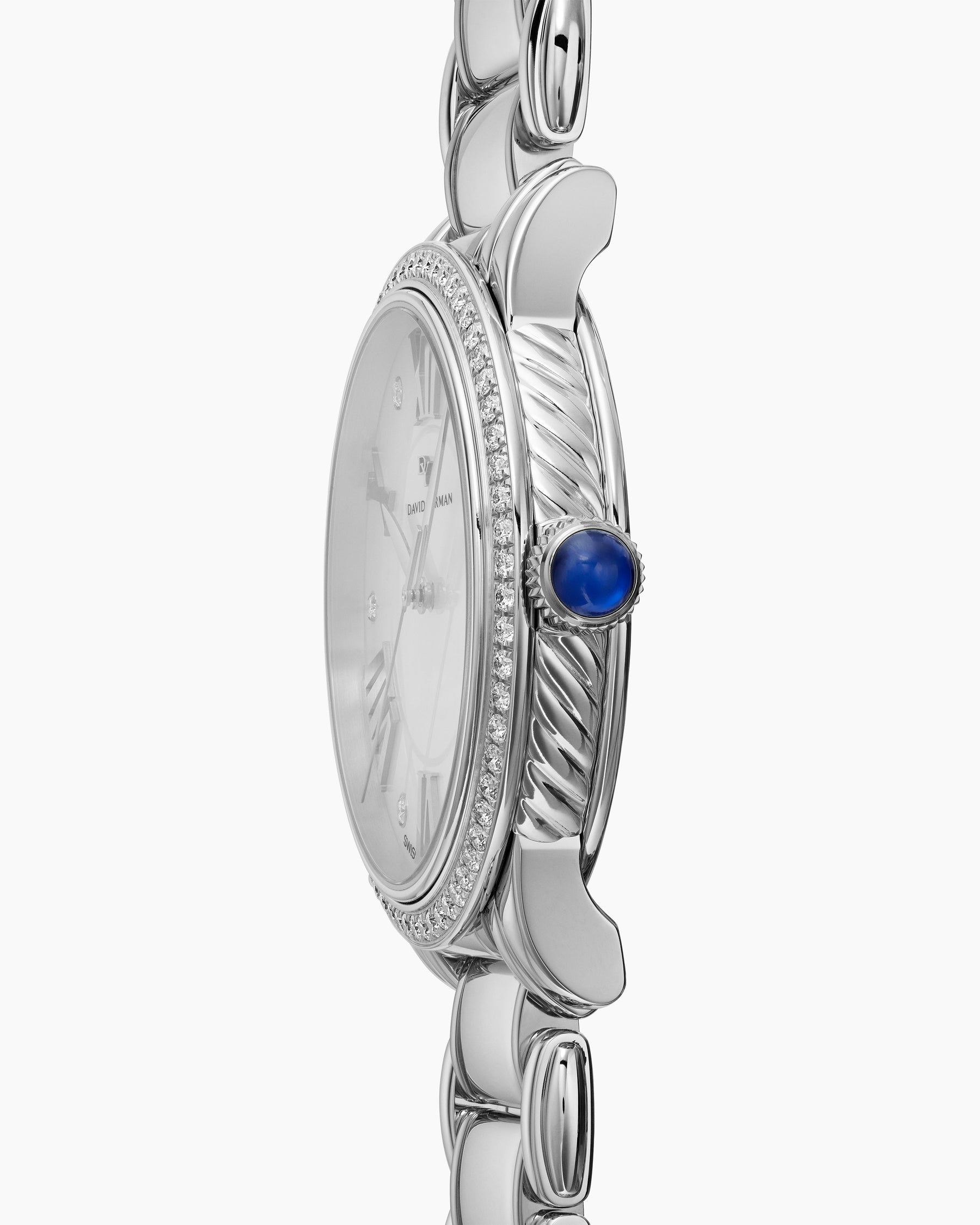 Classic Quartz Watch in Stainless Steel with Diamond Bezel, 38mm