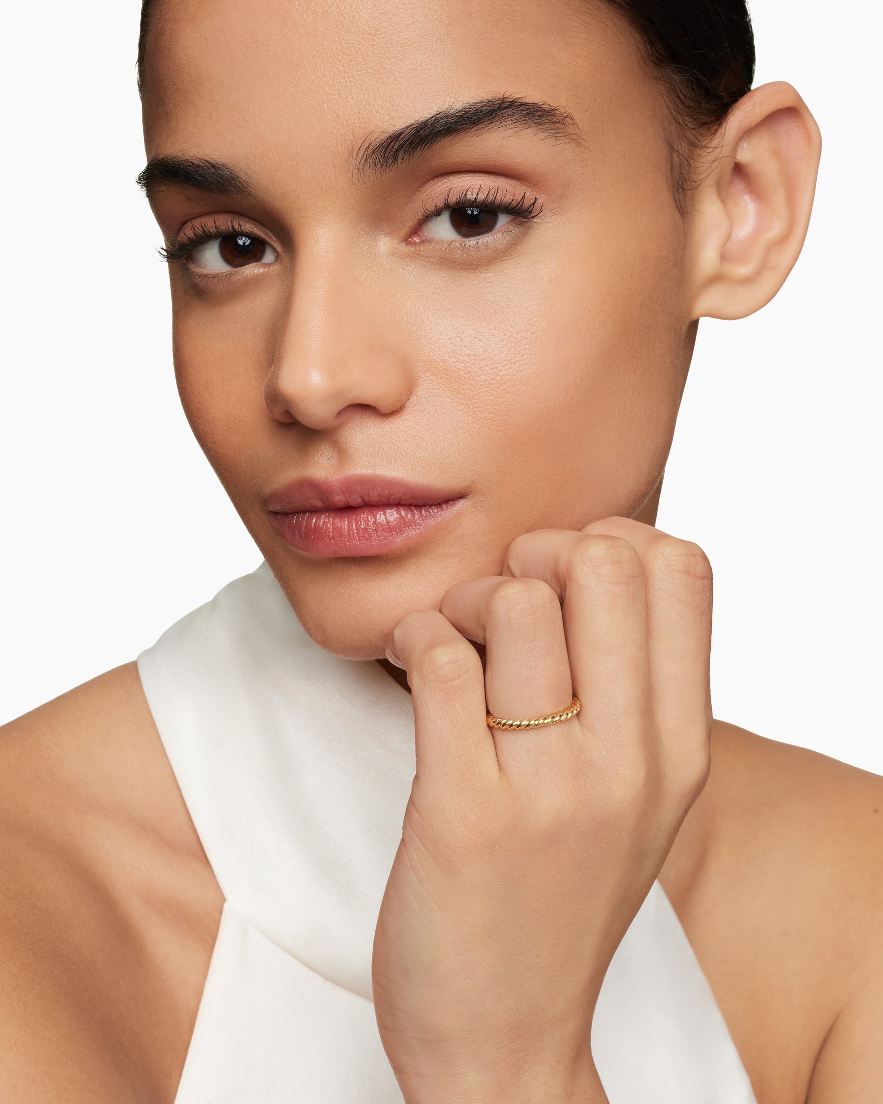 DY Cable Band Ring in 18K Yellow Gold, 2mm