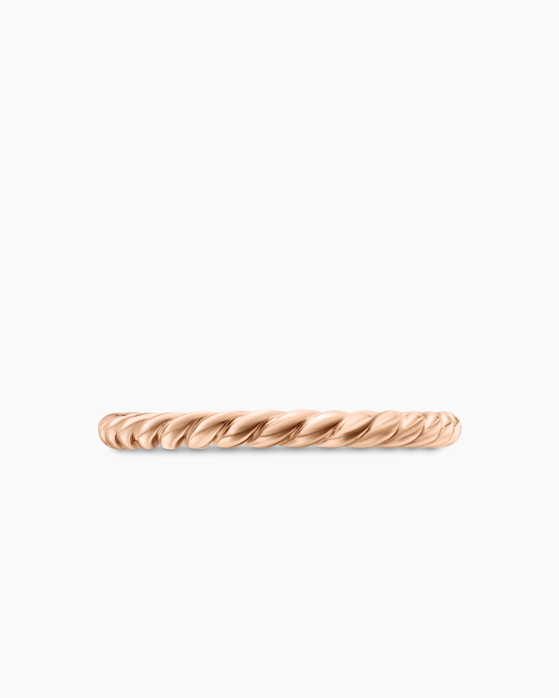 DY Cable Band Ring in 18K Rose Gold, 2mm