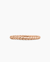 DY Cable Band Ring in 18K Rose Gold, 3mm