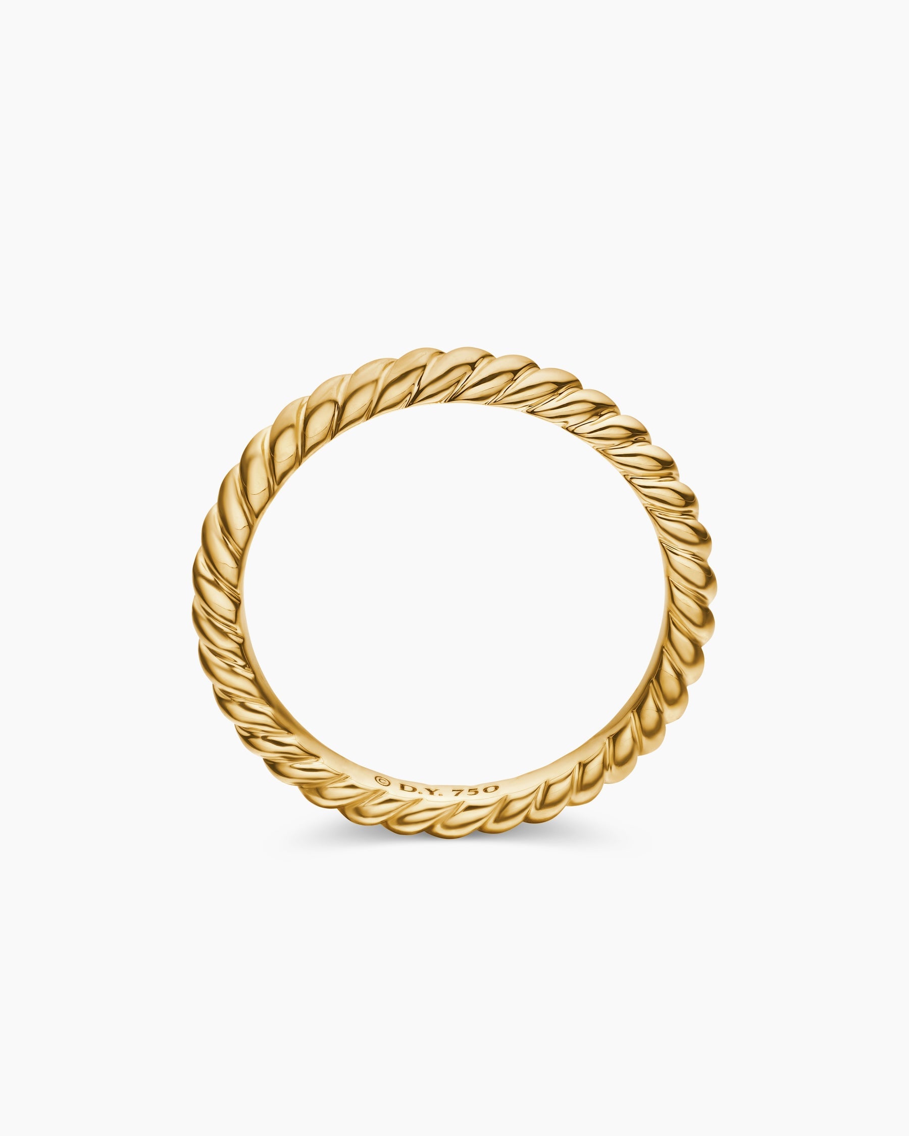 DY Cable Band Ring in 18K Yellow Gold, 2.45mm