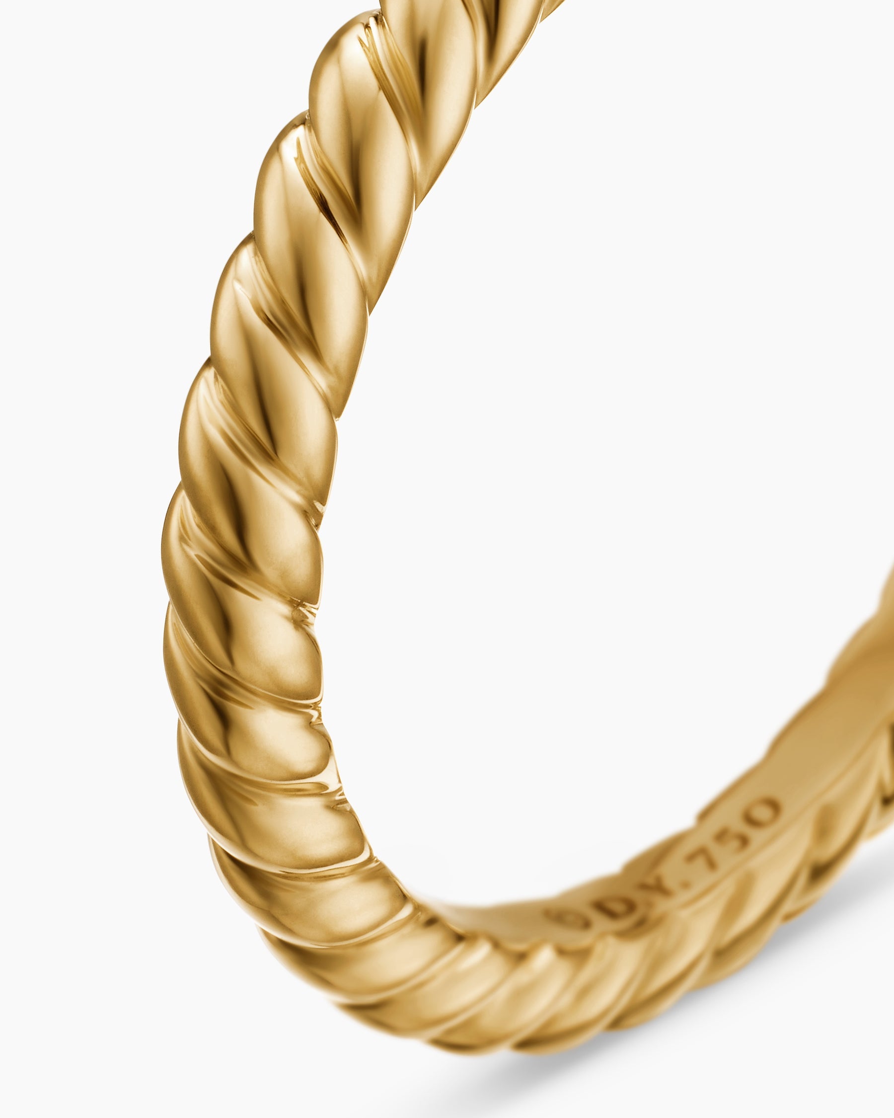 DY Cable Band Ring in 18K Yellow Gold, 2.45mm