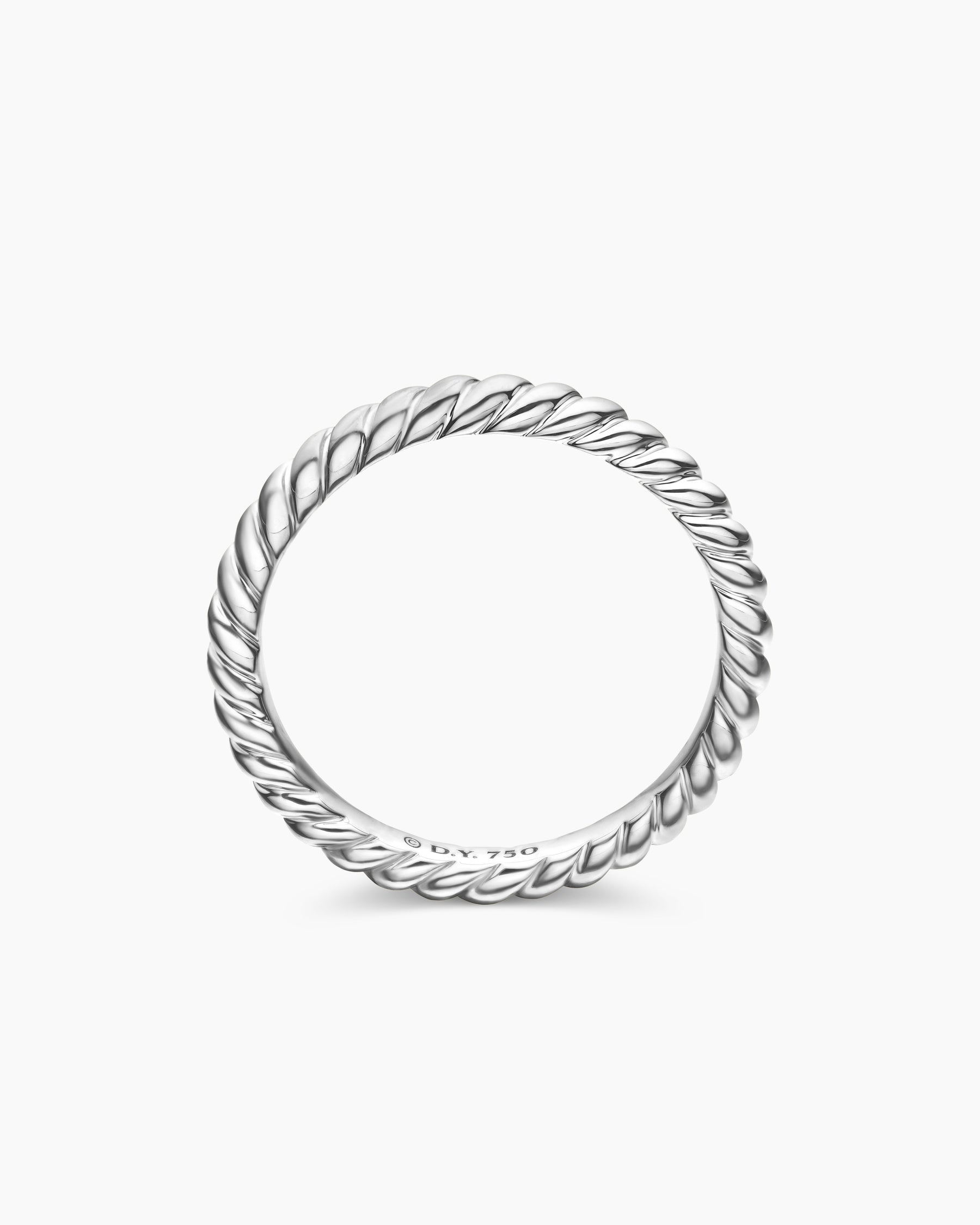 DY Cable Band Ring in Platinum, 2.45mm