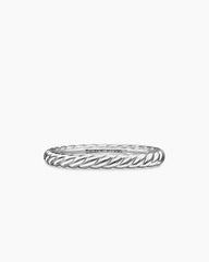 DY Cable Band Ring in Platinum, 2.45mm