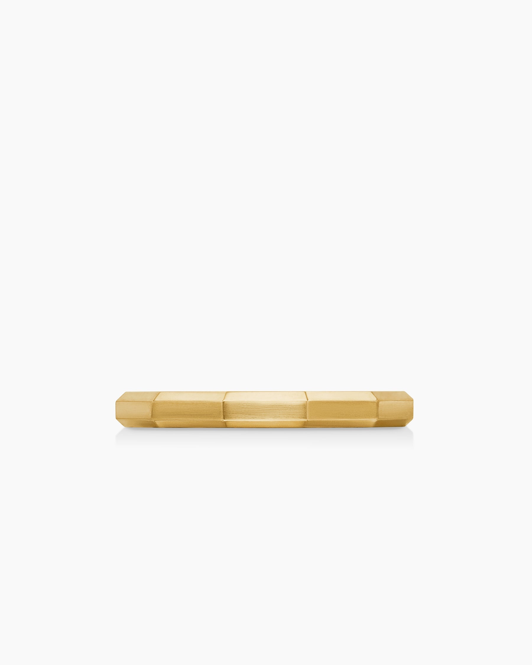 DY Delaunay Faceted Band Ring in 18K Yellow Gold, 2.5mm