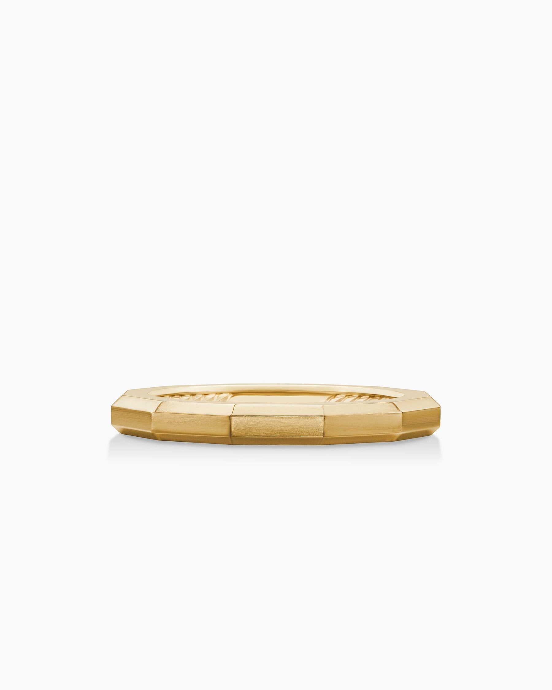 DY Delaunay Faceted Band Ring in 18K Yellow Gold, 2.5mm