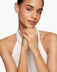 DY Eden Band Ring in 18K Yellow Gold with Pavé Tsavorites, 1.85mm