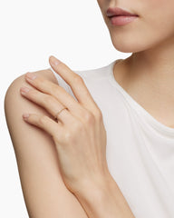 DY Eden Band Ring in 18K Rose Gold with Pavé Cognac Diamonds, 1.85mm